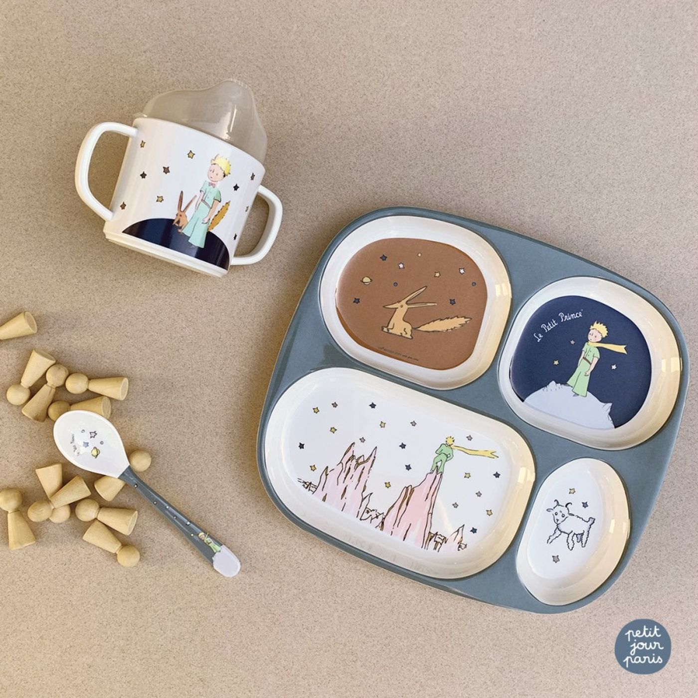 Tasse 2 anses en mélamine le petit prince